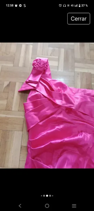 Vestido fiesta rosa talla L