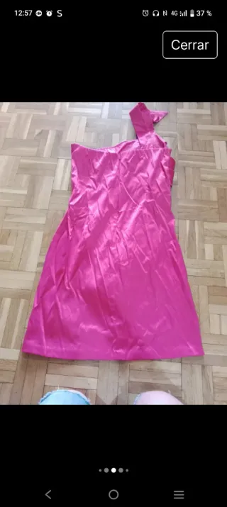 Vestido fiesta rosa talla L