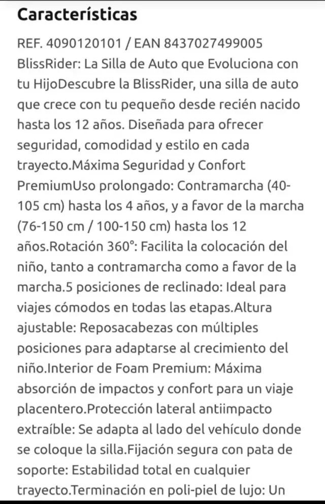 Silla Coche Bbgo Bliss i-Size 40-150cm