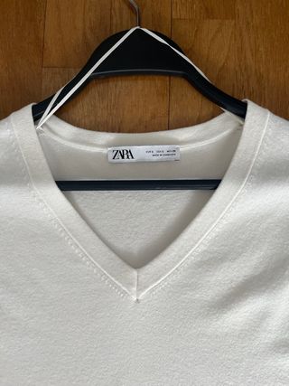 Jersey Zara Blanco Talla S