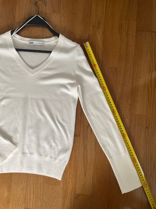 Jersey Zara Blanco Talla S