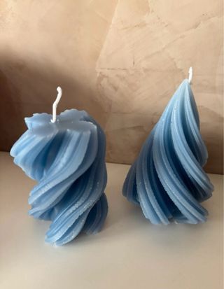 Candele fatte a mano forma a spirale