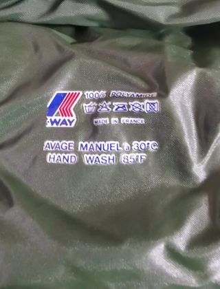 K-Way Impermeabile Verde Militare Taglia XXL