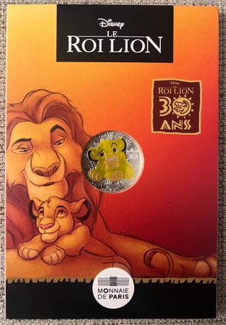Moeda Rei Leão 10€ Prata 2024 França