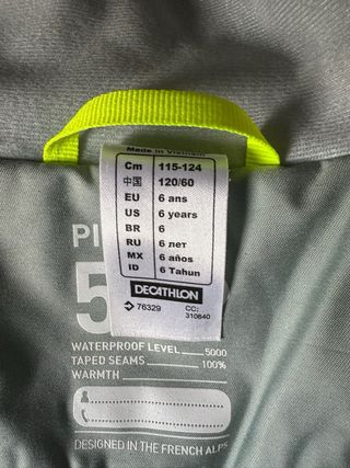 Chaqueta esquí niño 6 años