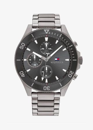 Reloj Tommy Hilfiger Cronógrafo Gris y Plateado