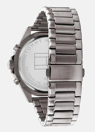 Reloj Tommy Hilfiger Cronógrafo Gris y Plateado
