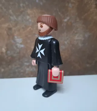 Playmobil custom monje cruzado templario 