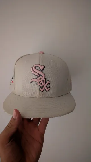 Gorra New Era Beige y Rosa