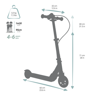 Patinete Scooter Niños Oxelo Play 5 Azul (freno manillar)