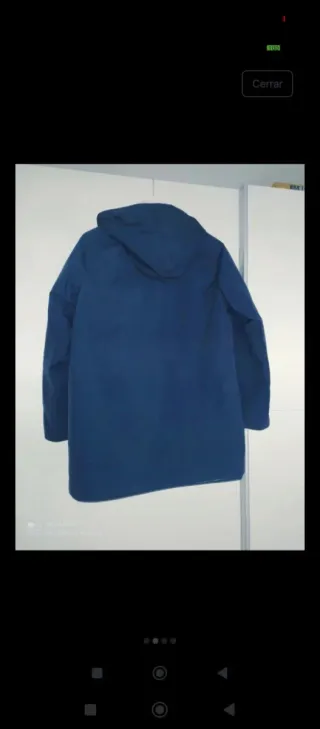 Cazadora reversible azul y blanca L