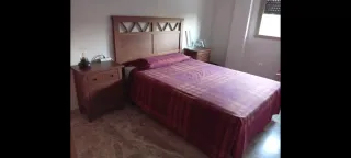 Dormitorio completo madera y tela