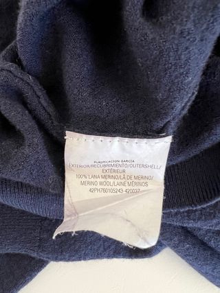 Jersey lana Merino 100% Azul Talla XS