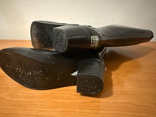 Botas de agua tacón negras talla 41