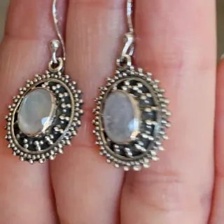 Pendientes Plata 925 Piedra Luna