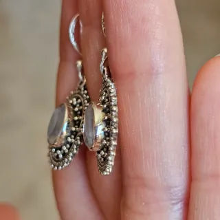 Pendientes Plata 925 Piedra Luna