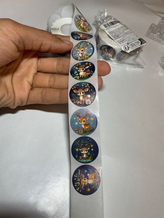 500 Pegatinas Adhesivas Navidad Ciervos