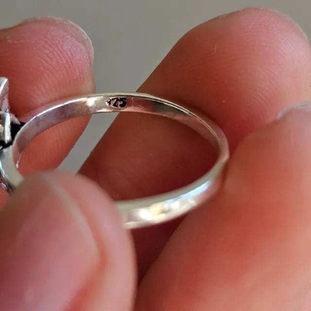 Anillo Plata 925 Mariposa rubí