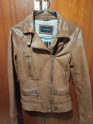 Cazadora Piel Mujer Oakwood Marrón