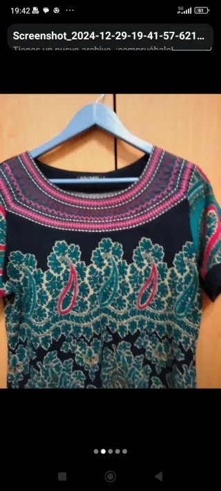 Vestido estampado invierno talla L