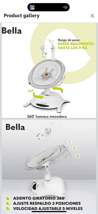 Hamaca Silla Bebe Lionelo