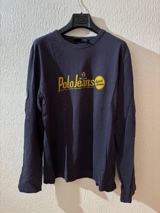 Polo Jeans Ralph Lauren Manga Larga Azul