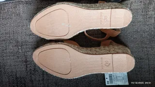 Sandalias piel marrón Talla 38