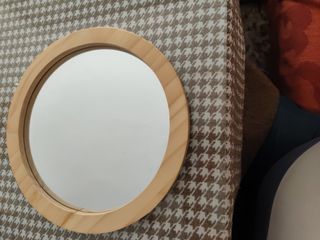 Espejo redondo madera y cristal