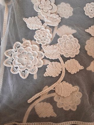 Camicia trasparente ricamata floreale