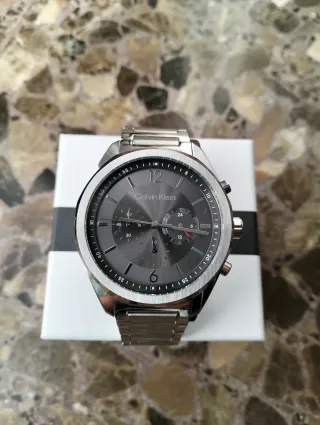 Reloj Calvin Klein Acero Inoxidable Gris Original 