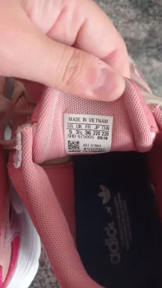 Zapatillas Adidas Falcon Rosa y Beige