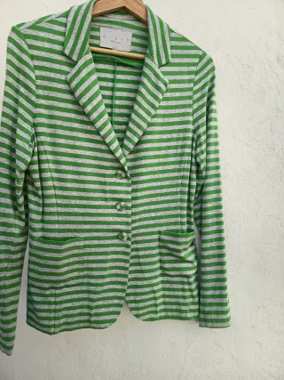 Americana CIVIT rayas verde y gris