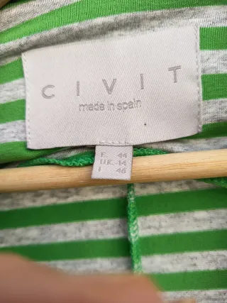 Americana CIVIT rayas verde y gris