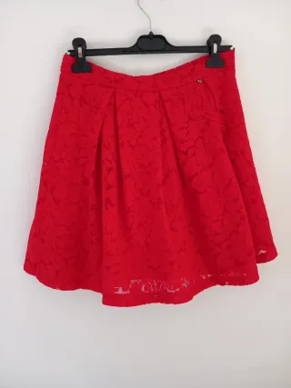 Gonna rossa pizzo mai indossata