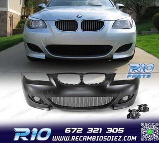 PARAGOLPES DELANTERO BMW E60 E61 LOOK M5 + NIEBLAS