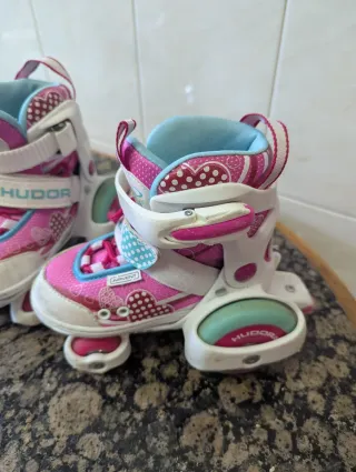 Patines Hudora niña rosas