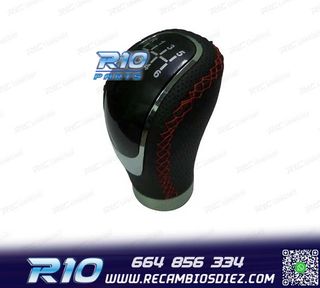 POMO CAMBIO TIPO AUDI COSTURA ROJA