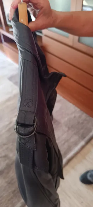 Chaqueta de Piel Negra Hombre