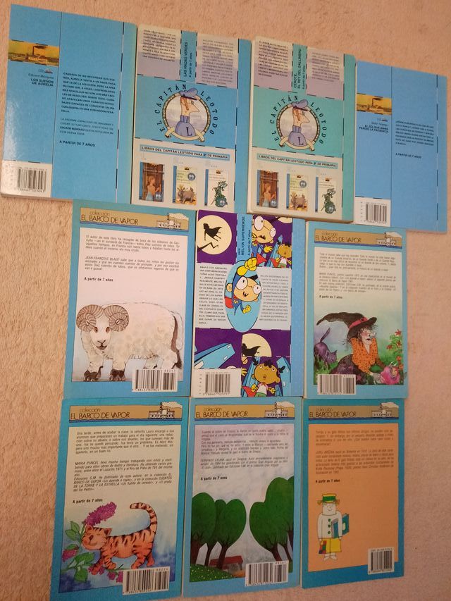 LOTE (IV) DE 10 LIBROS EL BARCO DE VAPOR (azules)