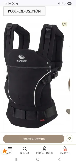Mochila Portabebés Manduca Negra