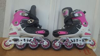 Patines KRF Infantiles Rosa/Blanco Talla 32-35