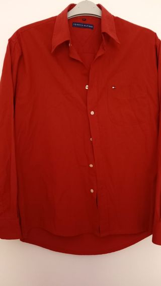 Camisa Tommy Hilfiger Talla L Roja