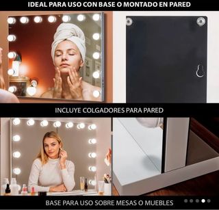 Nuovo specchio per il trucco bianco