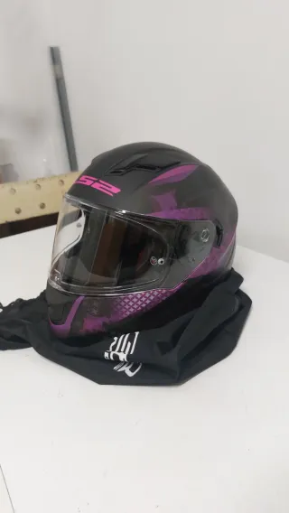Casco LS2 Talla S Negro/Morado