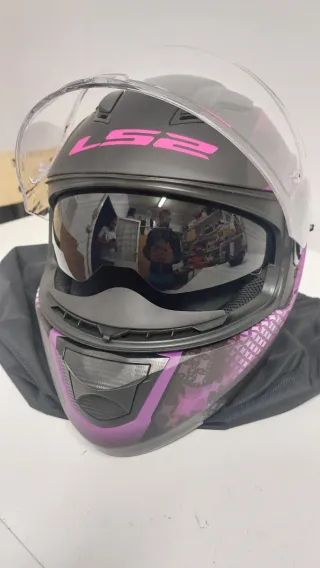 Casco LS2 Talla S Negro/Morado