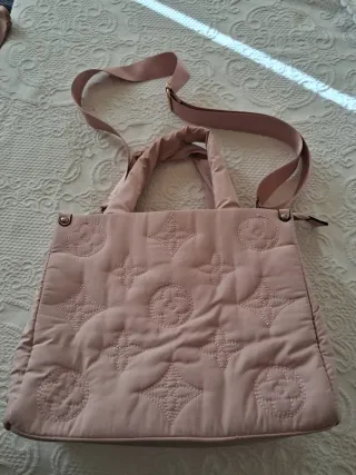 Bolso rosa palo acolchado