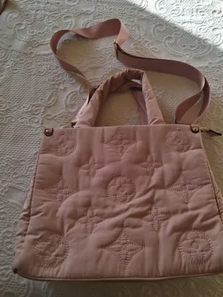 Bolso rosa palo acolchado