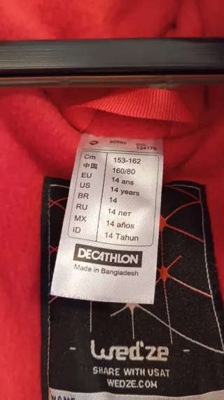 Mono de nieve Wed'ze 14 años