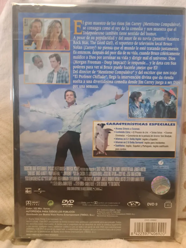 DVD Como Dios Jim Carrey Comedia