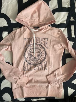 Felpa Converse rosa con strass